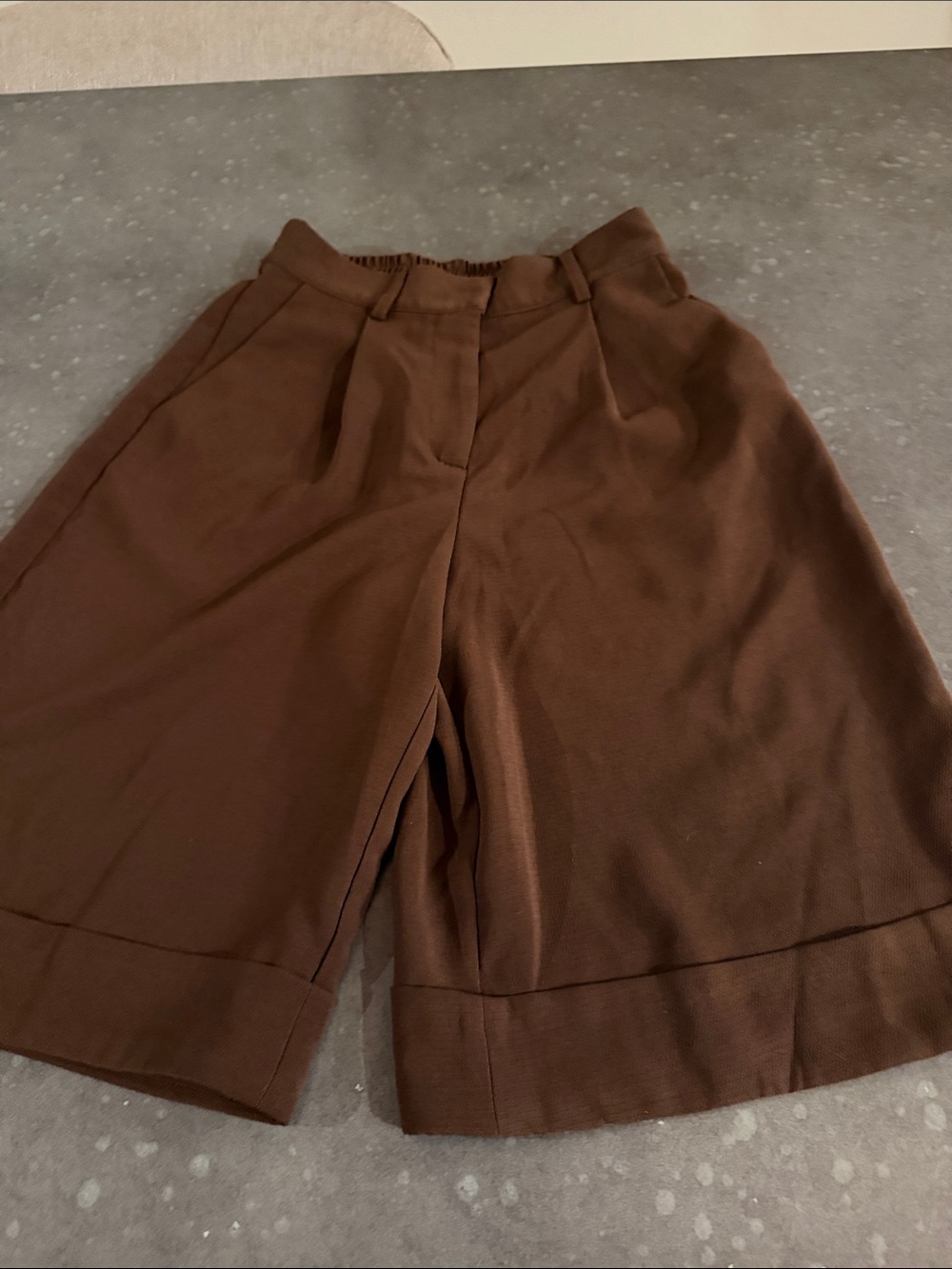Christian Lacroix Brown High-Waist Wide-Leg Tailored Shorts